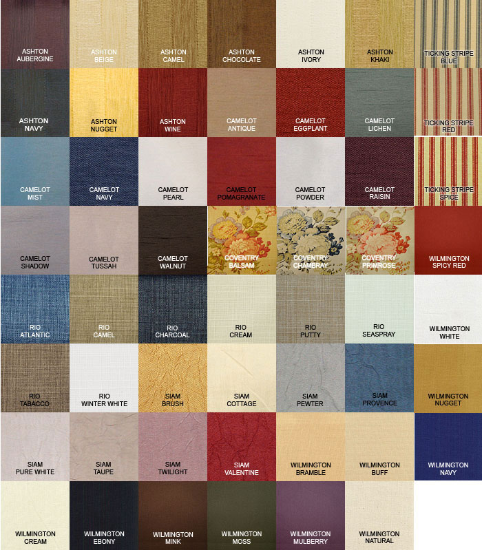 roman shade colors