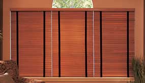 wood blinds with fabric tape