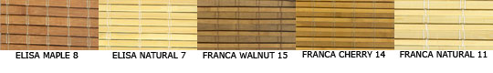 woven wood shade colors