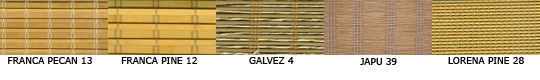 woven wood shade colors