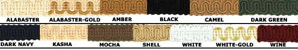 roller shade trim colors