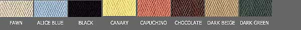standard fabric tape colors